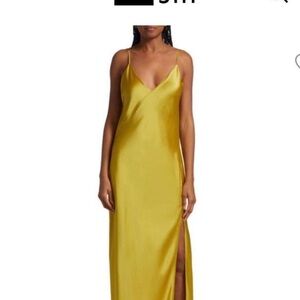 rag & bone Vibrant Yellow Satin Maxi Dress